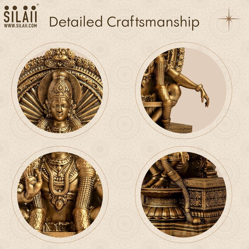 SILAII Sabarimala Lord Ayyappan Divine Sculpture 6 INCH - Image 3
