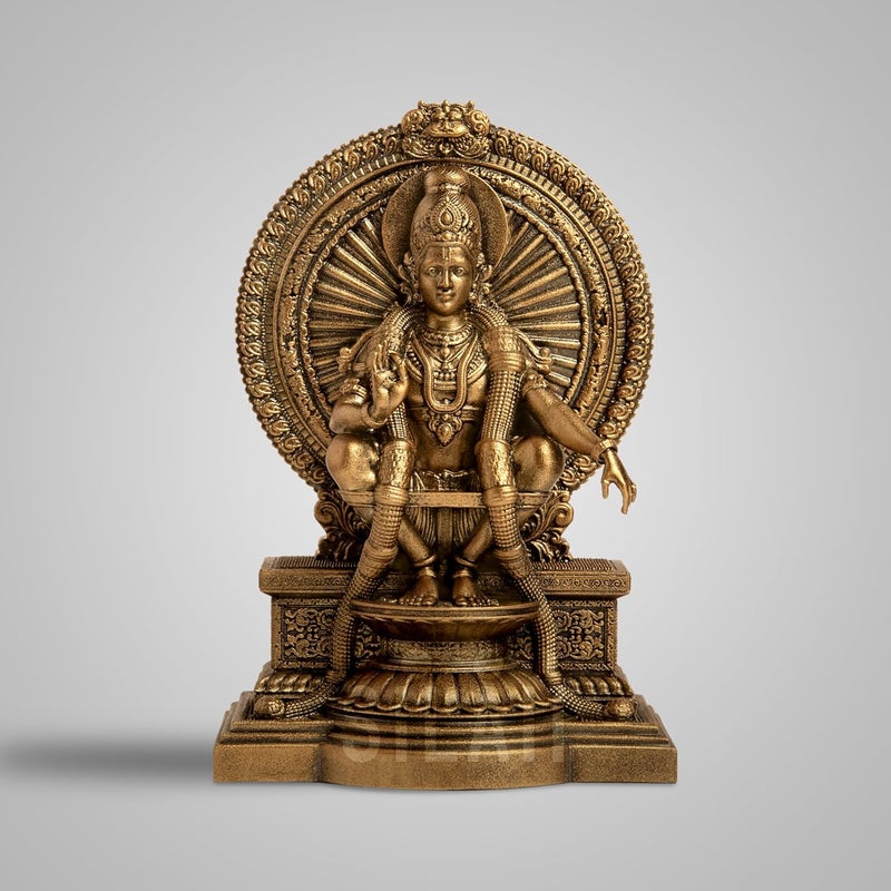 SILAII Sabarimala Lord Ayyappan Divine Sculpture 6 INCH - Image 1