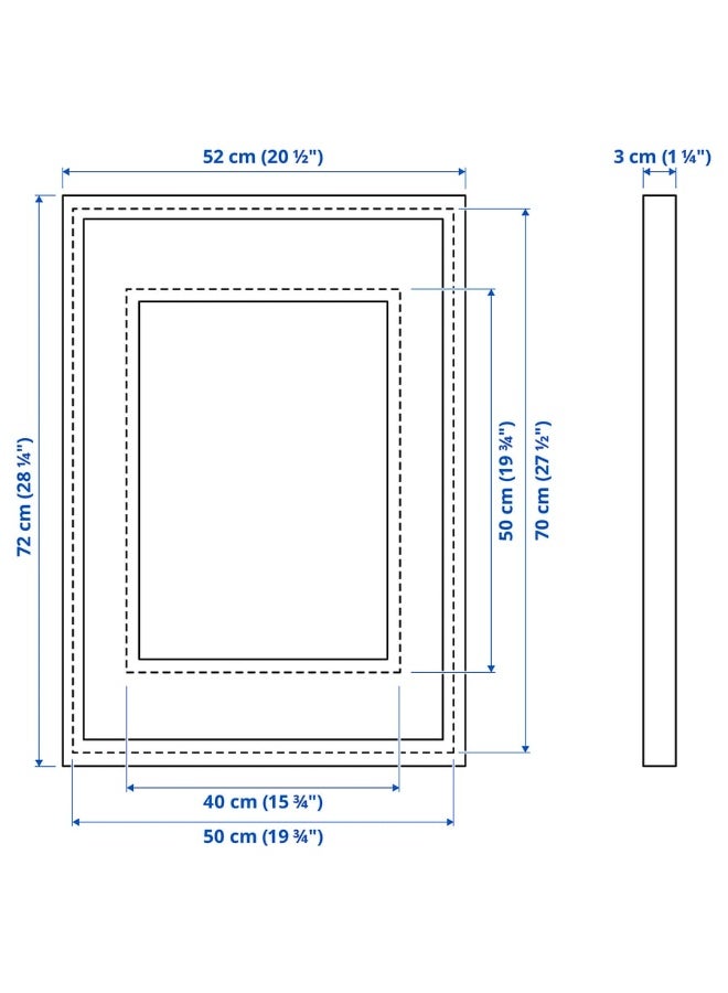 إطار RÖDALM بتأثير خشب البتولا، مقاس 50×70 سم. - Image 5