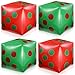 Realspring 4 Pcs Jumbo Inflatable Christmas Dice Games 12 Inch Big Giant Christmas Exchange Game Gifts Dice for Stocking Stuffer Xmas Holiday Family Game Night Party Favors - Image 2