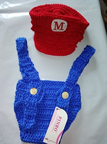 Pinbo® Newborn Baby Photography Prop Crochet Hat Overalls Costume - Image 2