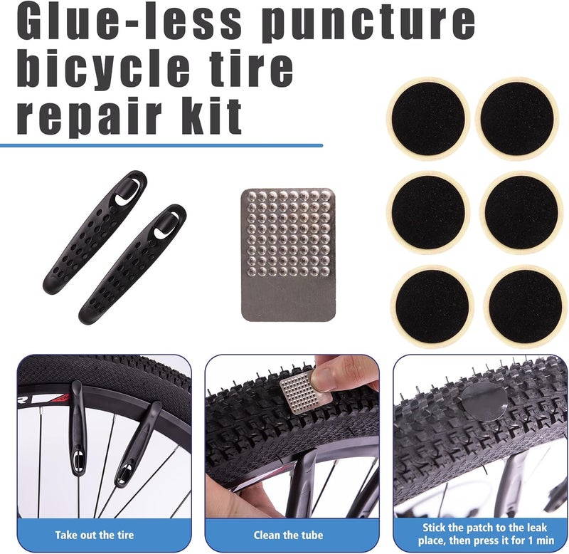 Giyo Mini Bike Pump, Portable Compact Bicycle Pump with Pressure Gauge, Tire Repair Kit, Perfect for Presta & Schrader Frame Mount for Road, Mountain & BMX Cycling, Ball Pump with Needle 120 PSI - Image 5