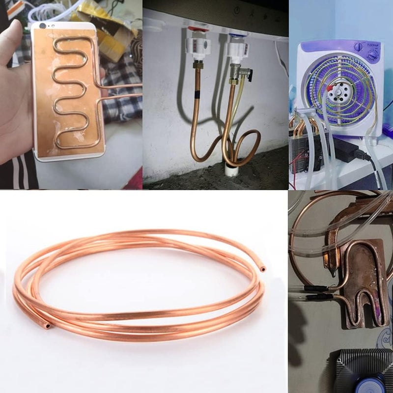 OD 13/64 in x ID 7/64 in Soft Coil Copper Tubing, Refrigeration Tube Microbore Copper Pipe - Length 3.28 Ft - Image 4