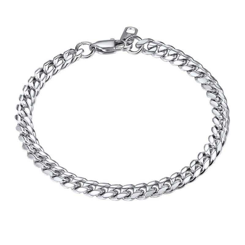 PROSTEEL Chain Bracelet for Men Cuban Link Chains 6mm Bangle Man Mens Jewelry Stainless Steel Bracelets - Image 1