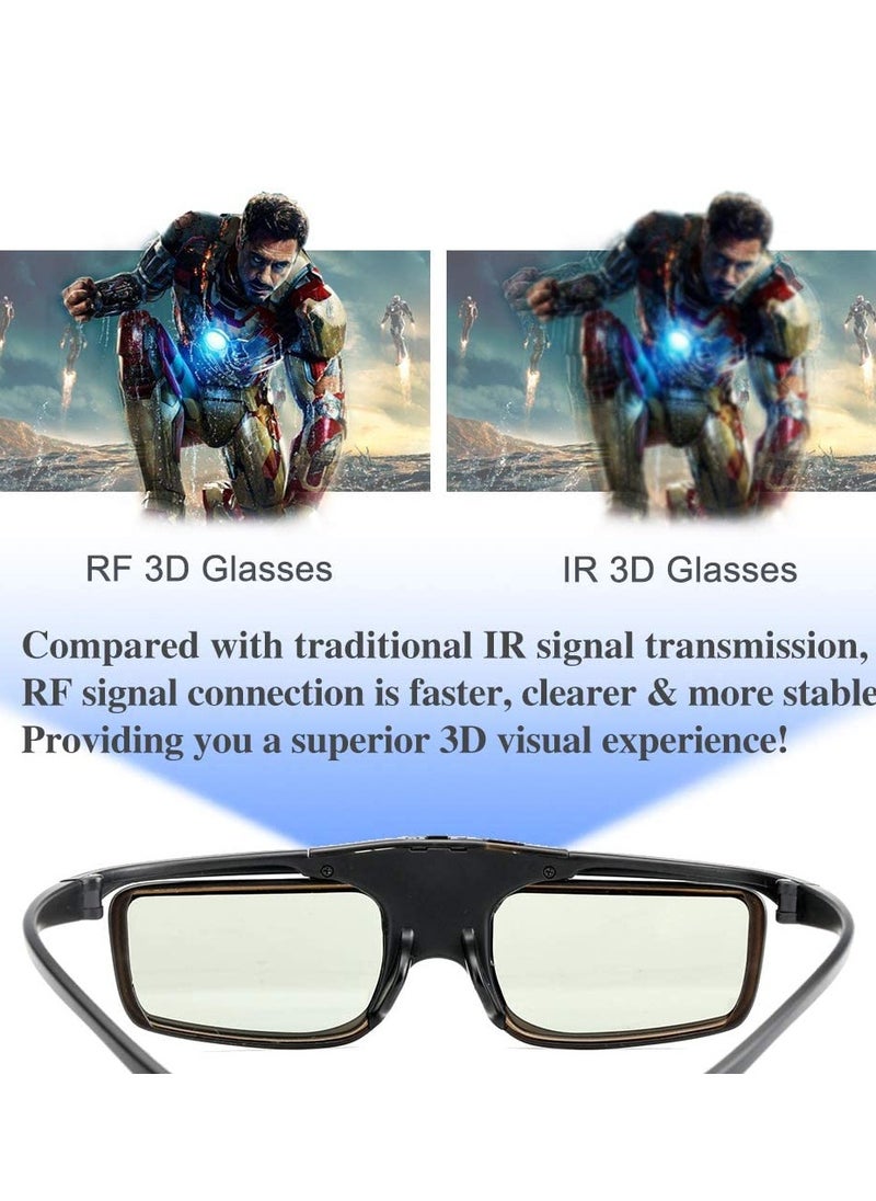 Generic Rechargeable Active Shutter RF 3D Glasses, DELFINO RF 3D Glasses for Sony Epson Toshiba Sharp, Compatible with TDG-BT500A, SSG-5100GB, AN3DG40  - Image 5