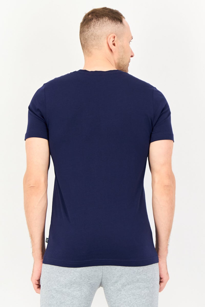 PUMA تي شيرت أساسي للرجال بقصة عادية بأكمام قصيرة، لون كحلي - Image 2