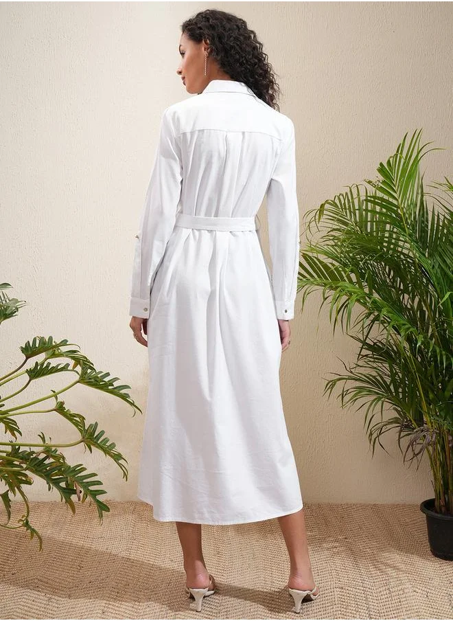 Tokyo Talkies Belted Shirtdress Dress