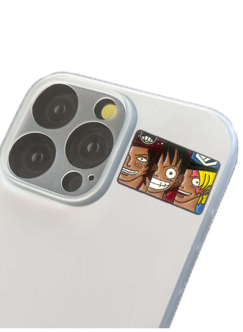 One Piece 4 pieces of Metal stickers - One Piece stickers - Premium Quality Metal for Mobile, Laptop, Backpacks and more. - Image 3