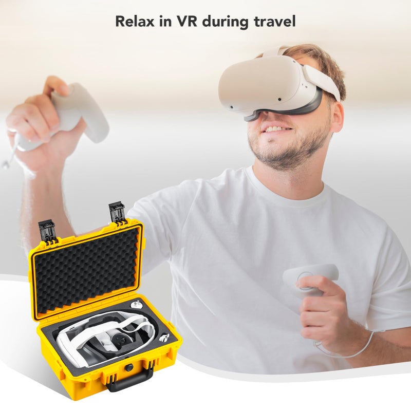 Lykus حافظة صلبة مقاومة للماء Lykus Titan OQ200، تعمل مع Quest 3S/Quest 3/Quest 2، تناسب حزام الرأس الرسمي Elite، حماية أفضل [حافظة فقط] - Image 5