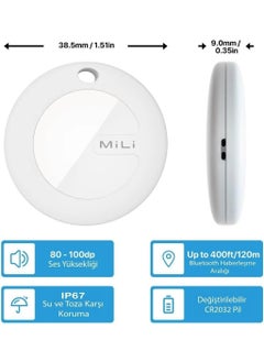 MiLi Mitag Airtag Apple Compatible Apple Mfi Certified Smart Tracking Device Without Case White  - Image 2