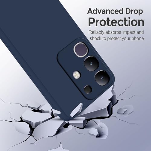 SBMS Silicone Back Cover Case for Vivo T4x 5G / iQoo Z10x 5G | Soft Micro-Fibre Lining Inside | Camera Protection Bump | Shockproof Back Cover Case for Vivo T4x 5G / iQoo Z10x 5G (Blue) - Image 4