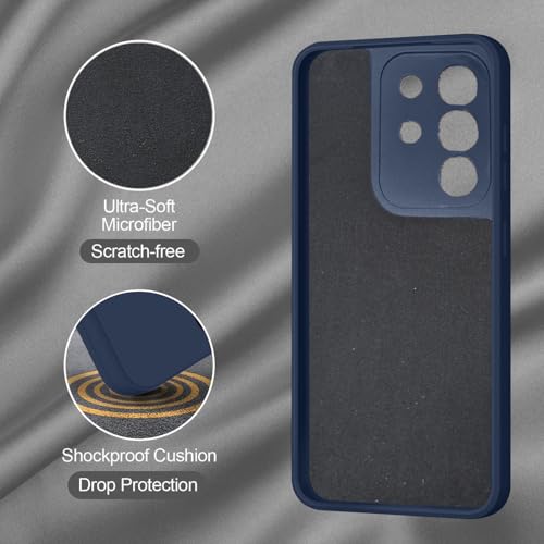 SBMS Silicone Back Cover Case for Vivo T4x 5G / iQoo Z10x 5G | Soft Micro-Fibre Lining Inside | Camera Protection Bump | Shockproof Back Cover Case for Vivo T4x 5G / iQoo Z10x 5G (Blue) - Image 3