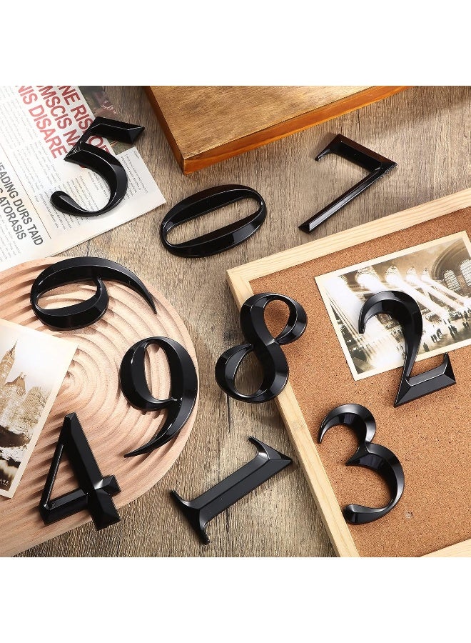 Jetec 10 Pieces House Numbers 3D Door Mailbox Numbers 0-9 Self Adhesive House Door Numbers House Street Address Numbers Stickers For House, Apartment, Office, Hotel Room, Mailbox Signs  - Image 3