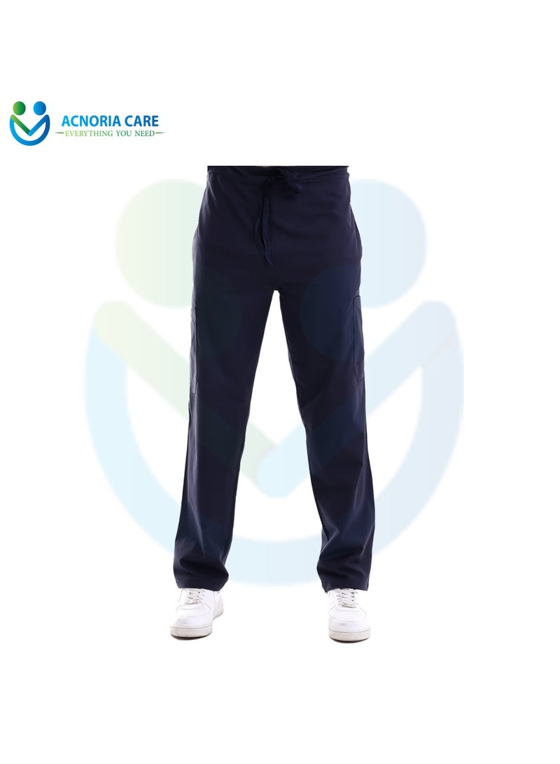 ACNORIA CARE Men's Medical Scrubs Consisting Of Two Pieces A 100% Cotton Blouse And Pants Dark Blue Color - Size L - From Acnoria Care - Image 5