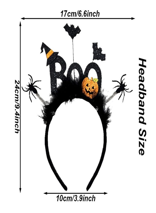Tagberoy Cute Halloween Headband Pumpkin Headbands for Women BOO Headband for Halloween Accessories for Woman - Image 2