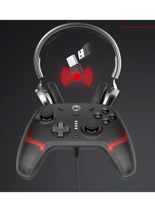 Professional Gamepad Cyclone 2 Game Controller for PC Steam Switch Android iOS with RGB Lamp Wireless Audio Hall Linear Trigger and Micro Trigger Switch Six-Axis Gyroscope Aluminium Alloy Charging Dock