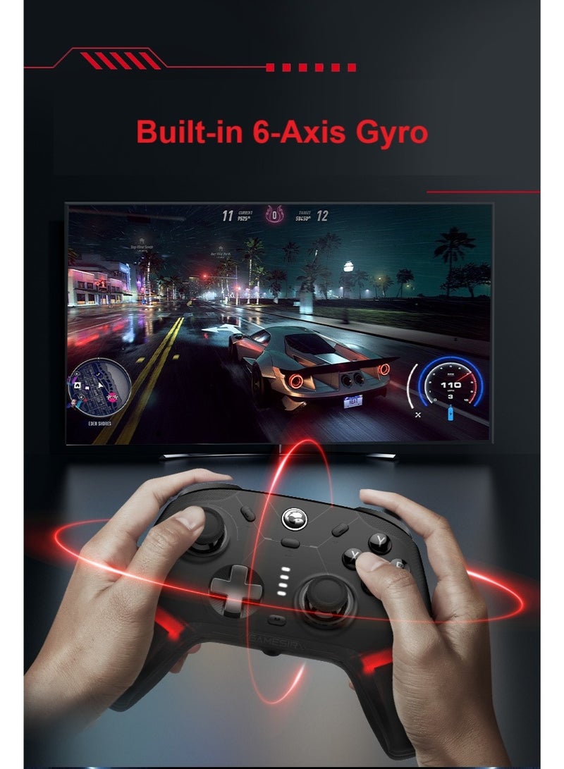 Professional Gamepad Cyclone 2 Game Controller for PC Steam Switch Android iOS with RGB Lamp Wireless Audio Hall Linear Trigger and Micro Trigger Switch Six-Axis Gyroscope Aluminium Alloy Charging Dock