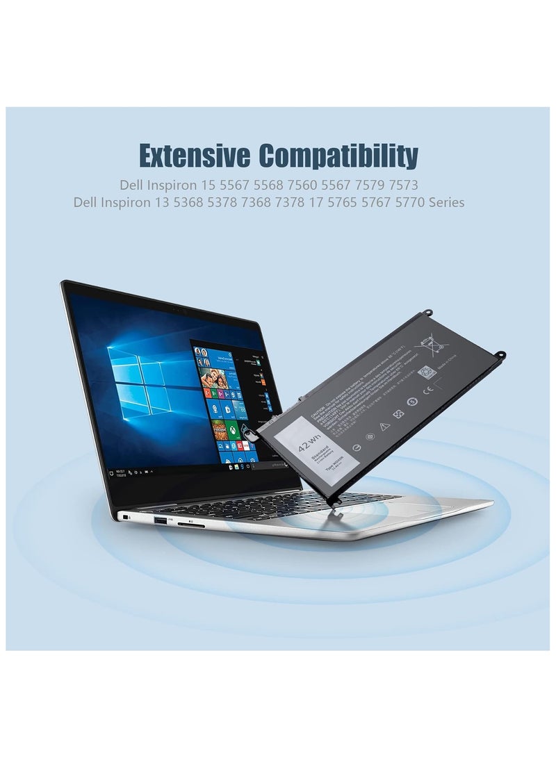 Max Power WDX0R Battery for Dell Inspiron 13 5368 5378 5379 7368 7378 14-7460 15 5565 5567 5568 5578 7560 7570 7579 7569 P58F 17 5765 5767 FC92N 3CRH3 T2JX4 CYMGM - Image 5