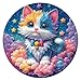 AEEKDOOK 50 Piece Puzzles for Kids Celestial Kitten Wooden Puzzles for Kids Ages 46 Kids Puzzle with Unique Animal Shapes Easter Puzzles Gift for Boys and Girls 114 114 in - Image 2