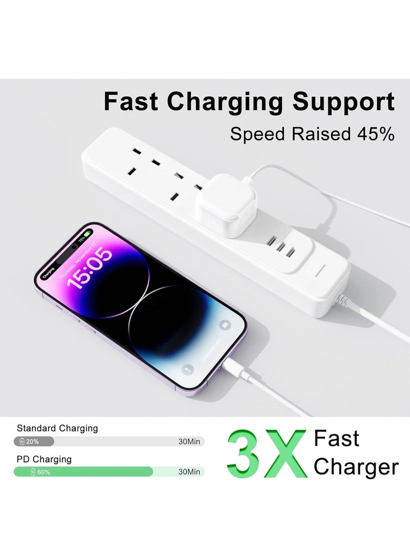 إي وورلد شاحن سريع 20 واط PD بمنفذ USB-C مع كابل تايب C إلى لايتنينج، شاحن حائط سريع لهواتف آيفون 14 و13 و12 و11 برو ماكس بلس وآيباد برو، تصميم مدمج للسفر - Image 3