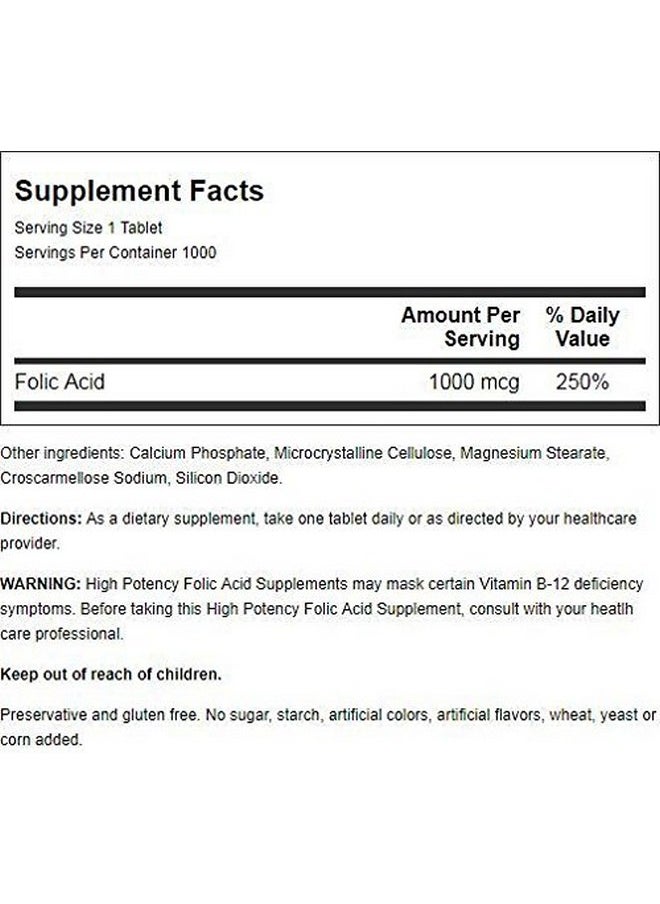 Nature's Blend Folic Acid 1000 mcg 1,000 mcg 1000 Tabs - pzsku/Z3E9A1A9C9548757065DEZ/45/_/1739864868/75348612-367c-4047-9653-ecb88480dca1