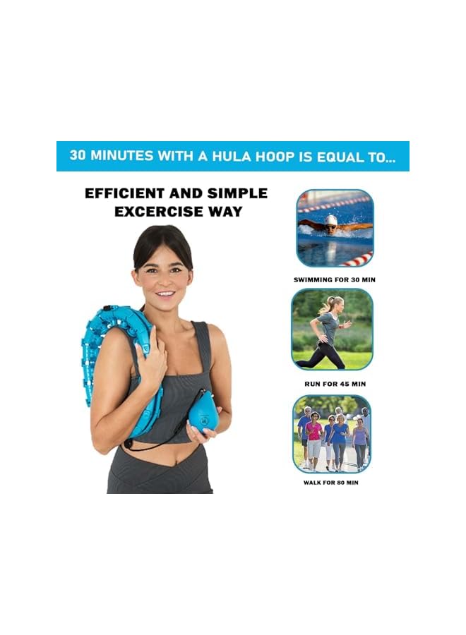 PROMASS 2-In-1 Smart Weighted Hula Hoop For Adults And Children: Auto-Spinning Fitness Hoop With 24 Detachable Knots - Image 5