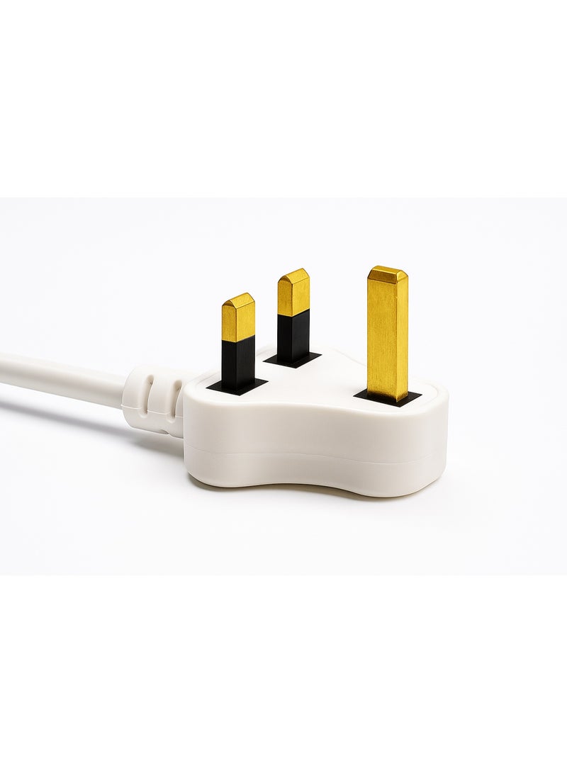 مقبس تمديد كهربائي LH-102 من لاكي هوك بطول مترين | منفذان عالميان + 3 منافذ شحن USB | 2500 واط، 250 فولت، 10 أمبير | تصميم مقاوم للهب | مشترك كهربائي بمقبس المملكة المتحدة - أخضر/أصفر - Image 3