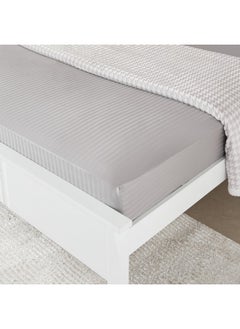 Home Box Hamilton Satin Stripe Super King Fitted Sheet 200 x 200 x 36 cm  - Image 2