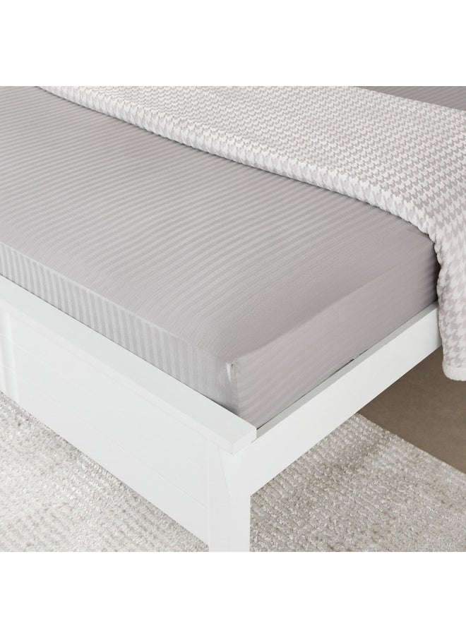 Home Box - Hamilton Satin Stripe Super King Fitted Sheet 200 x 200 x 36 cm - Image 1
