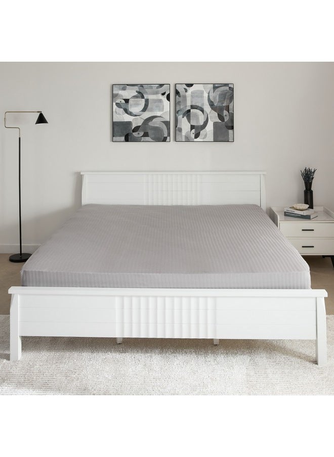 Home Box - Hamilton Satin Stripe Super King Fitted Sheet 200 x 200 x 36 cm - Image 1