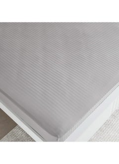 Home Box Hamilton Satin Stripe Super King Fitted Sheet 200 x 200 x 36 cm  - Image 4