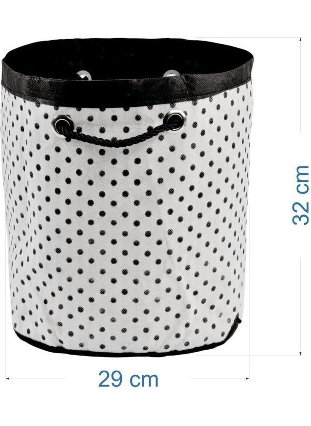 Magic Lady Polka Dot Patterned Oval Baby Room 3-Piece Organizer Newborn Organizer Basket Box Set with Handle  - Image 2
