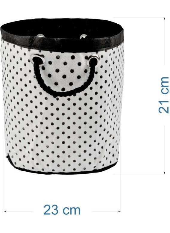 Magic Lady Polka Dot Patterned Oval Baby Room 3-Piece Organizer Newborn Organizer Basket Box Set with Handle  - Image 3