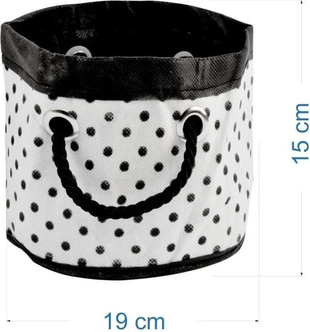 ماجيك ليدي Polka Dot Patterned Oval Baby Room 3-Piece Organizer Newborn Organizer Basket Box Set with Handle