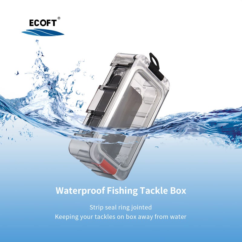 ECOFT Small Tackle Box 8pcs Removable Freely Assemble Fishing Tackle Storage Boxes Strip Seal Luminous Waterproof Fishing Tackle Organizer With Strong Magnetic Function Plastic Storage Organizer Box - Image 5