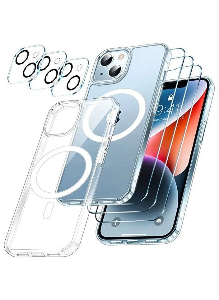 Gravity Case 15/14 Pro Plus Max +3 Window+3 Glasses Camera Transparent Magsafe - Image 1