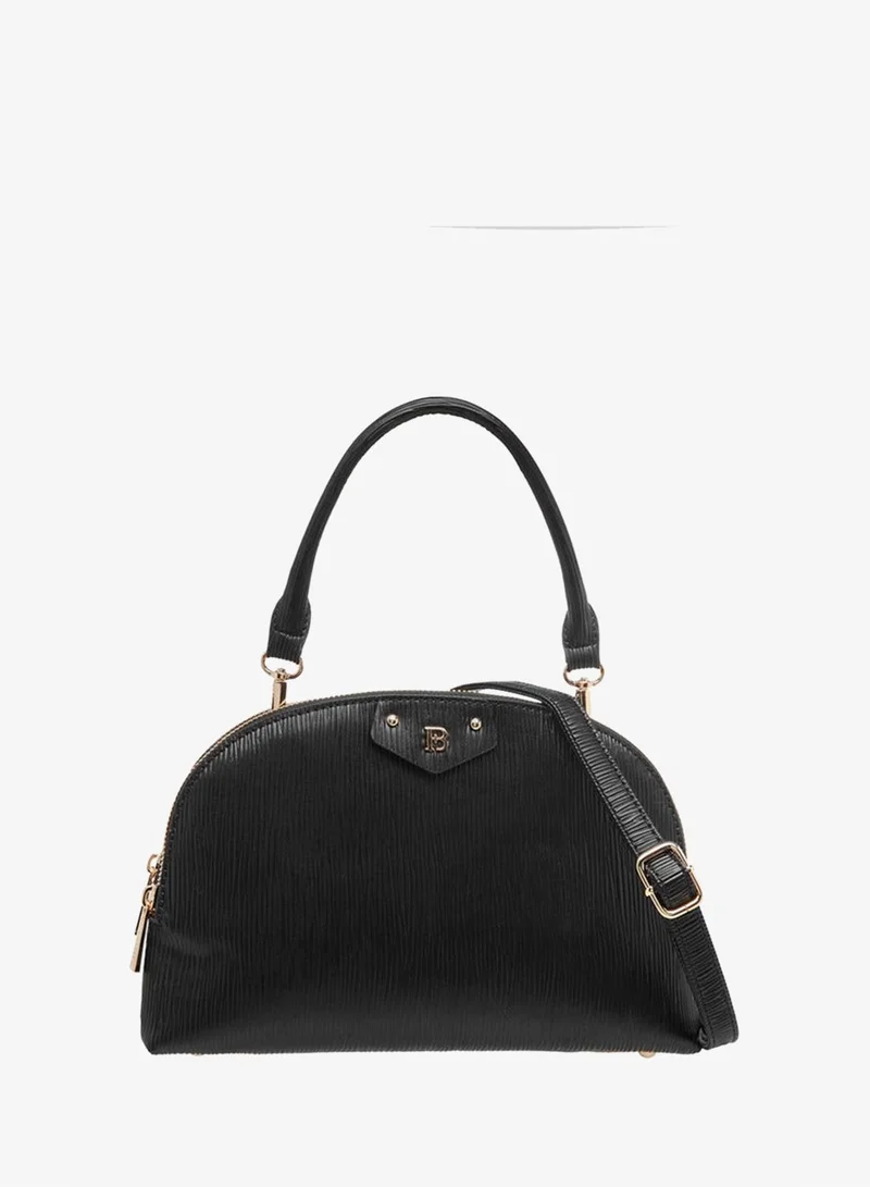 Flora Bella By Shoexpress Women's Textured Dome Bag with Detachable Strap and Zip Closure