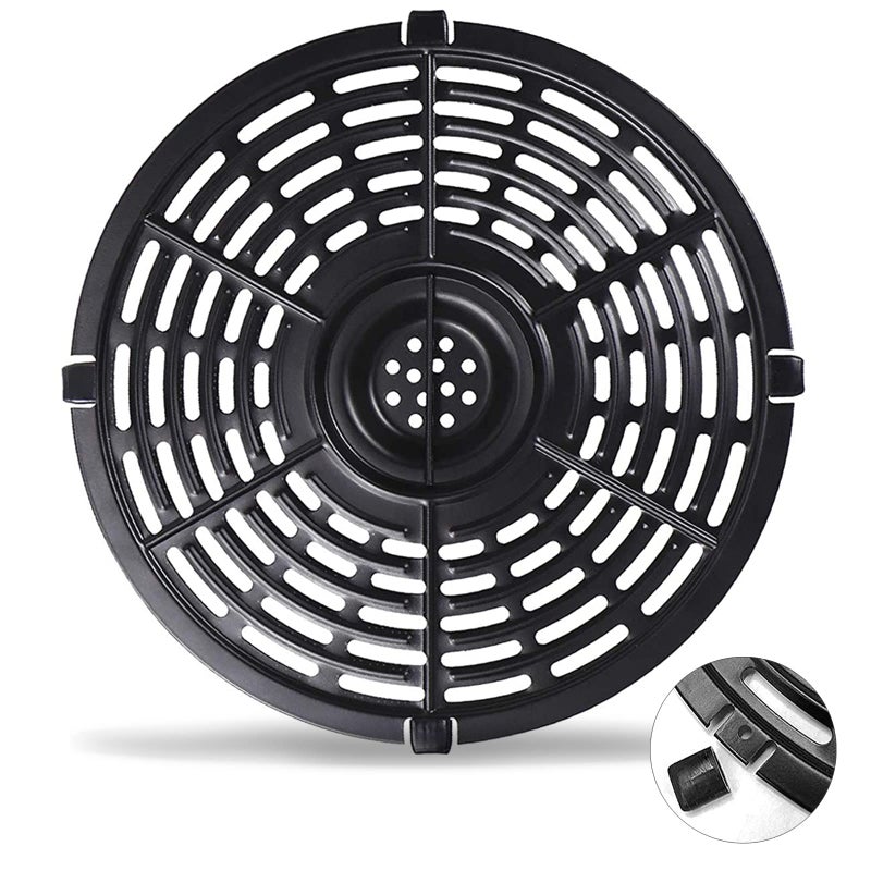 GXF Air Fryer Replacement Parts for Chefman TurboFry 3.6QT Power XL 4QT Emeril Lagasse 4QT, 8.1'' Non-Stick Round Air Fryer Accessories Replacement Tray Rack Grill Crisper Plate - Image 1