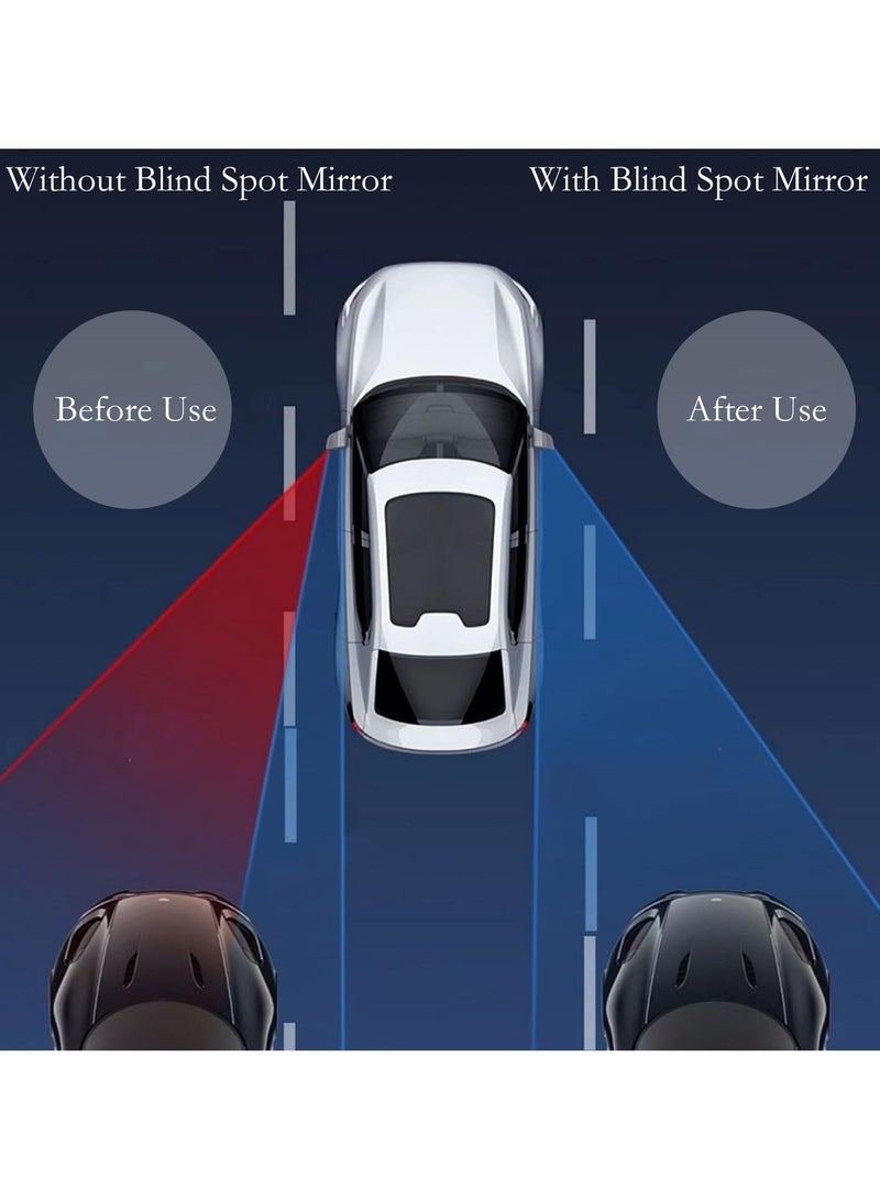 2Pcs Cars BlindSpot Mirrors Side Mirror Removable Adjustabe Angle Round Wide Angle Convex RearView Mirror Car Accessories Universal HD Glass for Suvs Auto Motorcycles RVs - Image 5