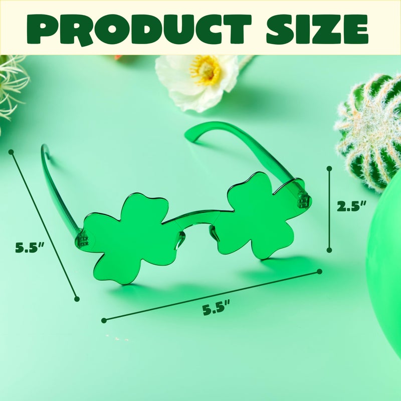 JOYIN 3 Pairs St. Patricks Day Sunglasses Shamrock, St Patrick Accessories Shamrock Glasses Green Clover Glasses Eyeglasses for St Patricks Day Party Favors - Image 5