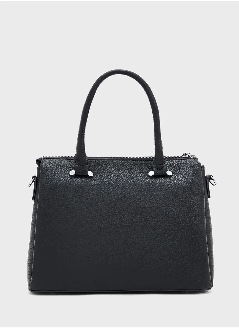 Ginger Multi Zip Detail Satchel Bag