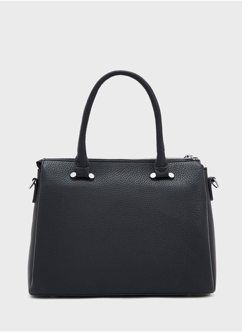 Ginger - Multi Zip Detail Satchel Bag - Image 1
