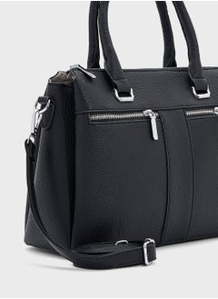 Ginger Multi Zip Detail Satchel Bag  - Image 4