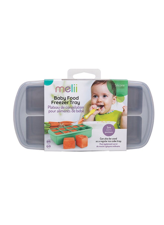 melii صينية تجميد طعام الأطفال سيليكون بغطاء - رمادي  - Image 1