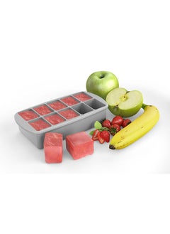 melii Silicone Baby Food Freezer Tray With Lid - Grey  - Image 5