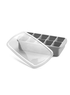 melii Silicone Baby Food Freezer Tray With Lid - Grey  - Image 2