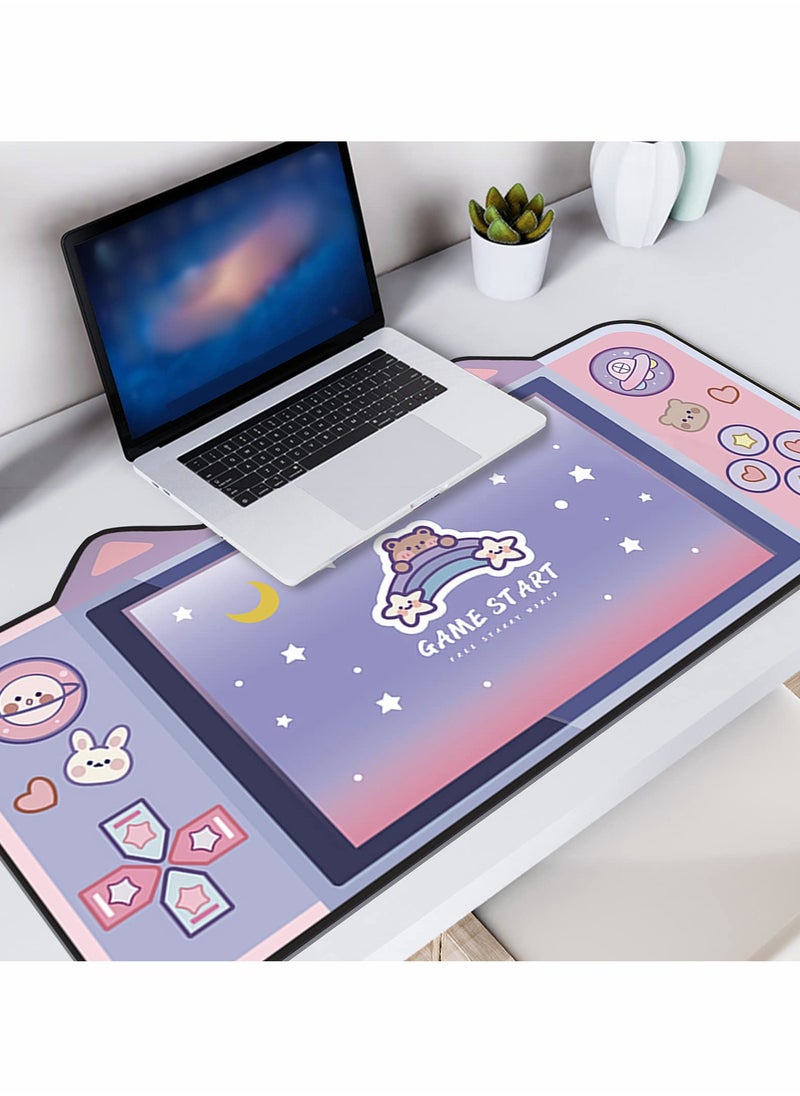 KASTWAVE - Kawaii Anime Mouse Mat, Cute Cartoon Cat Ear Extended Gaming Mouse Pad 31.5x15.7 inch, KASTWAVE Large Non-Slip Rubber Base Mousepad Computer Laptop Desk Pad Waterproof for Work Game Office Home - Image 1