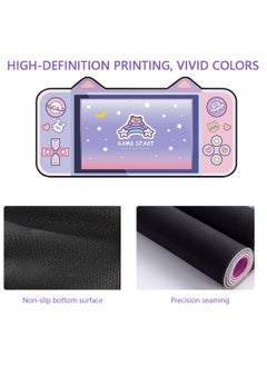 KASTWAVE Kawaii Anime Mouse Mat, Cute Cartoon Cat Ear Extended Gaming Mouse Pad 31.5x15.7 inch, KASTWAVE Large Non-Slip Rubber Base Mousepad Computer Laptop Desk Pad Waterproof for Work Game Office Home  - Image 2