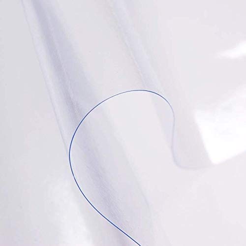 sancua Clear Plastic 100% Waterproof Tablecloth - 60 x 120 Inch - Vinyl PVC Rectangle Table Cloth Protector Oil Spill Proof Wipe Clean Table Cover for Dining Tables, Parties & Camping, Crystal Clear - Image 4