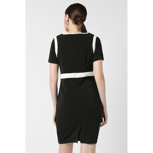 Van Heusen Women Black Patterned Formal Dress - Image 3